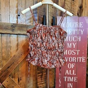 Rust Paisley Camisole Top